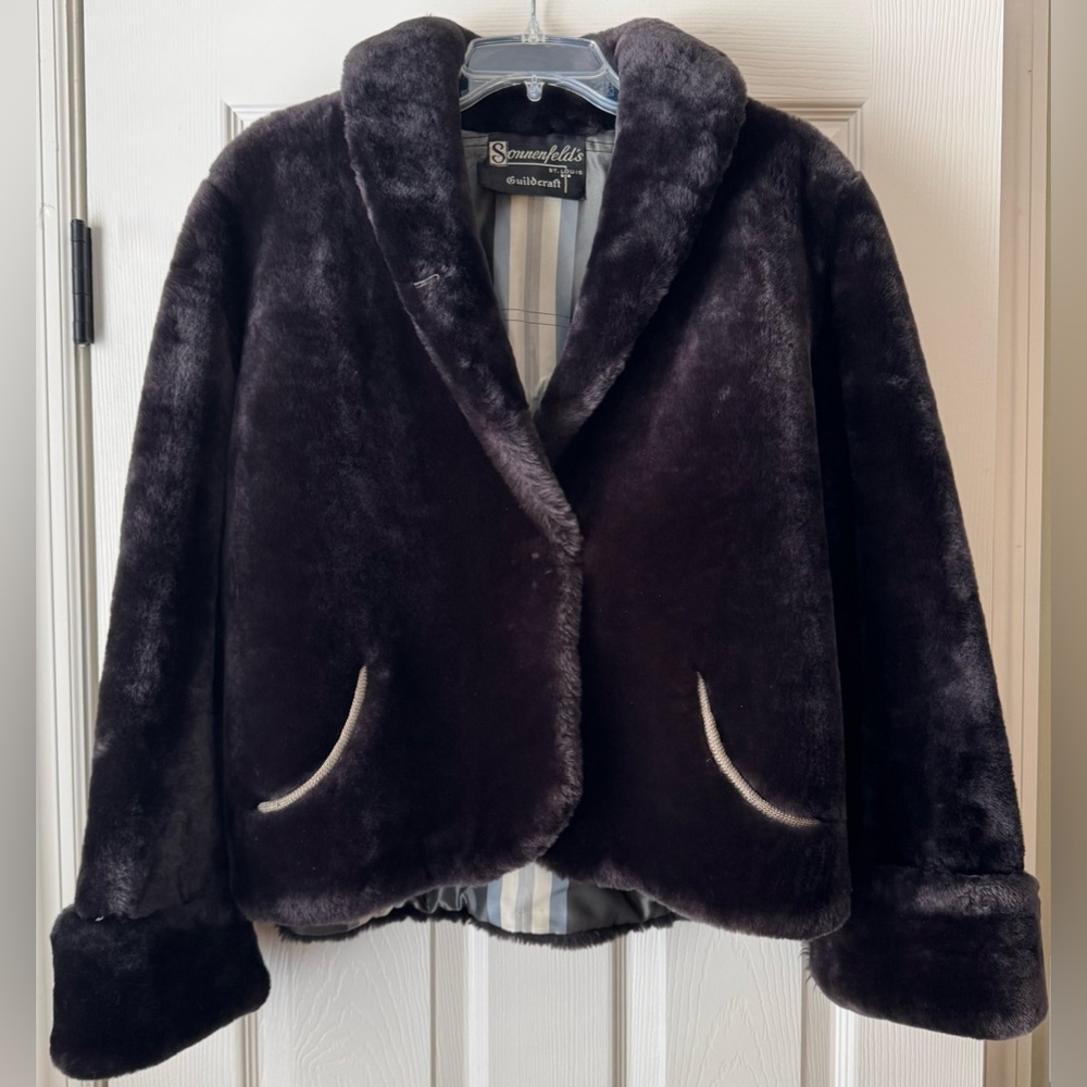 Vintage 1950’s Sonnenfeld’s sheared lamb mouton coat plush - M/L